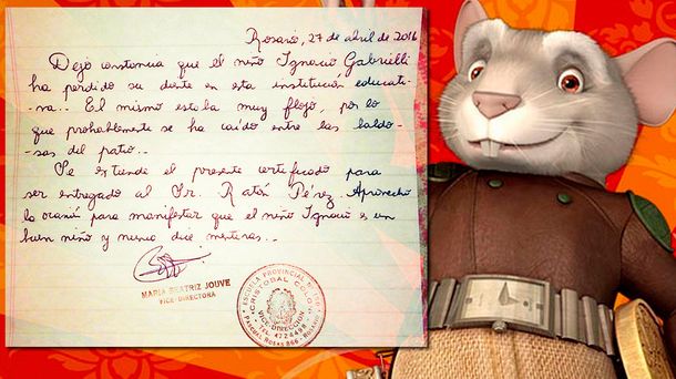 La tierna carta que una maestra le escribió al Ratón Pérez