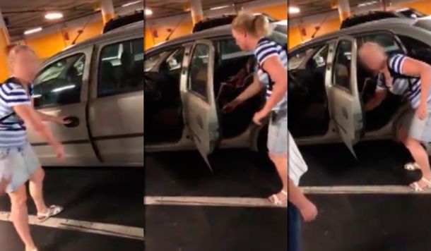 Escrachan a una pareja que dejó encerrada en el auto a su hija con más de 35°: Fue mi marido