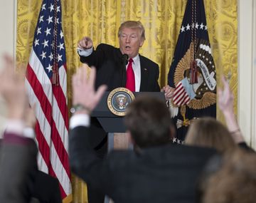 Donald Trump en conferencia de prensa