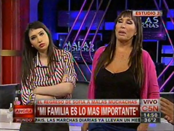 Sofía Gala se reconcilió con Moria y volvió a Malas muchachas