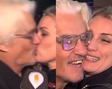 Hay amor: Pettinato blanqueó a su nueva novia en plena calle Corrientes