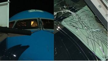 El parabrisas del avión de Boca apareció roto El parabrisas del avión de Boca apareció roto