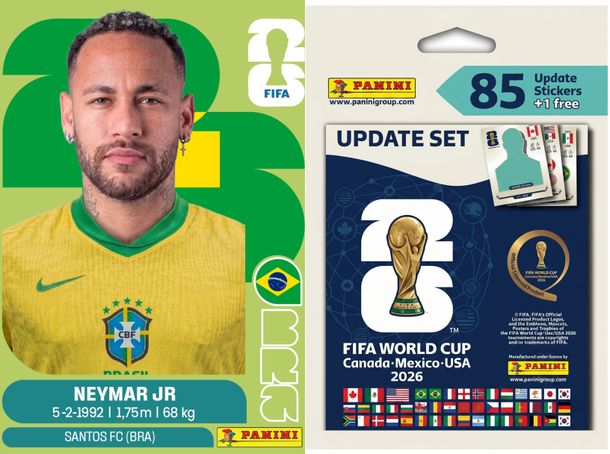 Cuándo puede salir la figurita de Neymar del Mundial 2026