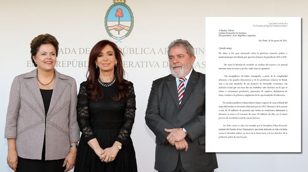 Cristina reveló una carta urgente que le envió Lula por el Golpe a Dilma