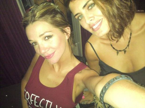 Silvina Luna y Micaela Breque disfrutaron una noche de solteras