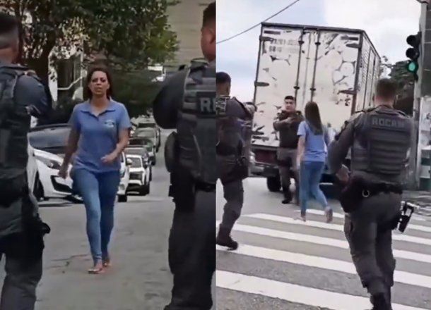 Contenido sensible: un policía de Brasil mató de un tiro a una mujer que estaba en un presunto brote psicótico