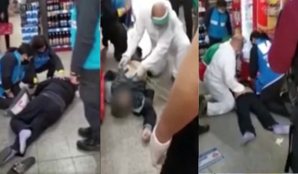 VIDEO: Así le salvaron la vida a una mujer que se descompensó en un supermercado de La Boca