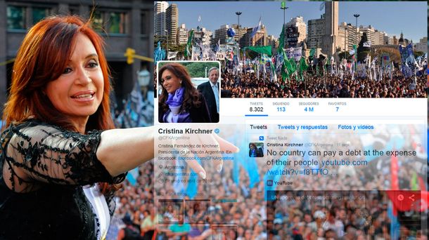 Cristina Kirchner llegó a los 4 millones de seguidores en Twitter