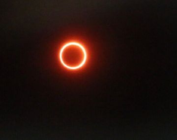 El eclipse, en su punto máximo