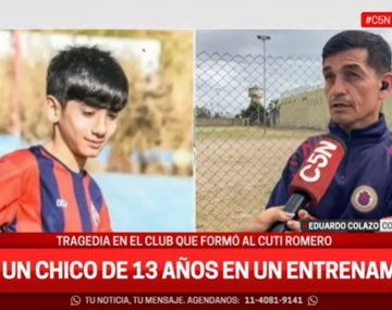 Habló el coordinador del club en el que falleció un chico de 13 años