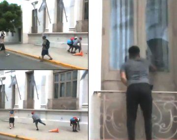 Hubo incidentes frente a la municipalidad de Moreno por el crimen del delivery