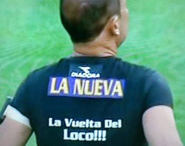 La vuelta del Loco: la insólita remera de Pablo Lunati