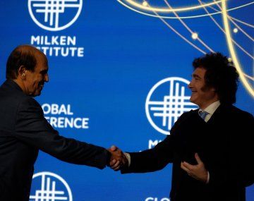 Javier Milei en el Instituto Milken.