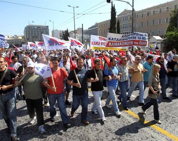 Manifestantes Grecia