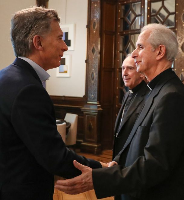 Mauricio Macri y el arzobispo de Buenos Aires Mario Poli