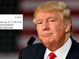 Primer mensaje del día de Donald Trump Primer mensaje del día de Donald Trump