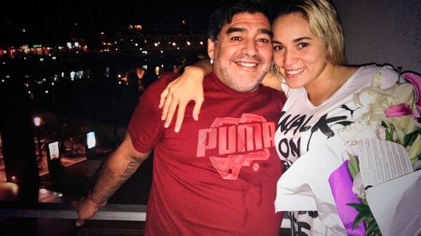 Rocío Oliva y Diego Maradona