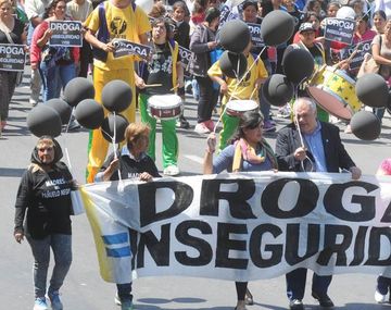 Archivo: marcha contra el narcotráfico en Tucumán.