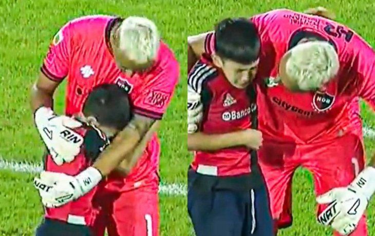 El gesto de Keylor Navas con un niño en la victoria de Newells ante Huracán