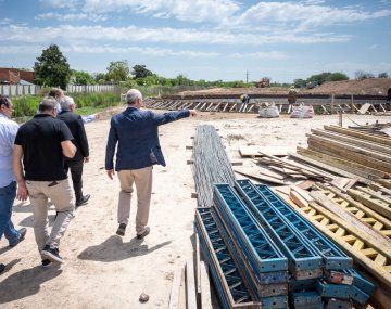 Julio Zamora supervisó la construcción de una nueva planta de tratamiento de efluentes líquidos en el Frigorífico Rioplatense