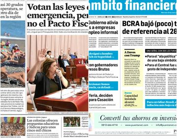 Tapas de diarios del miércoles 10 de enero de 2018