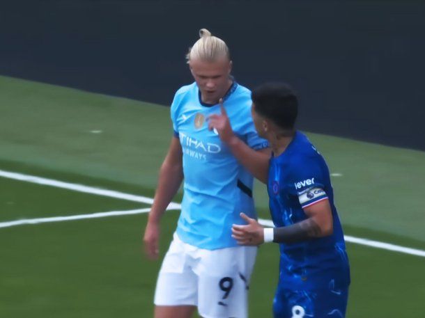 El picante cruce entre Enzo Fernández y Erling Haaland en la derrota del Chelsea