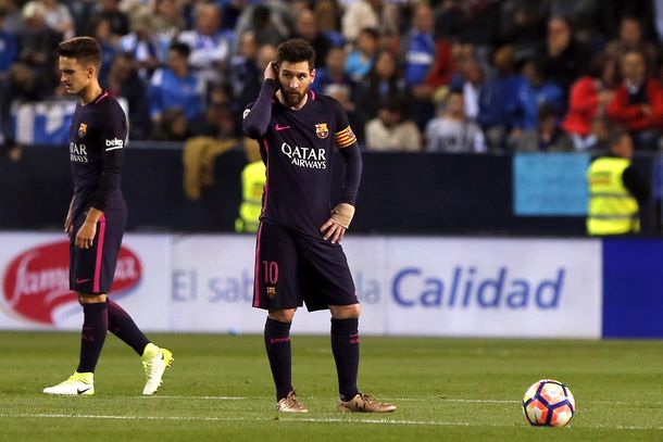 La desazón de Lionel Messi ante Málaga