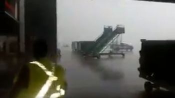 Así fue el temporal en Aeroparque Así fue el temporal en Aeroparque