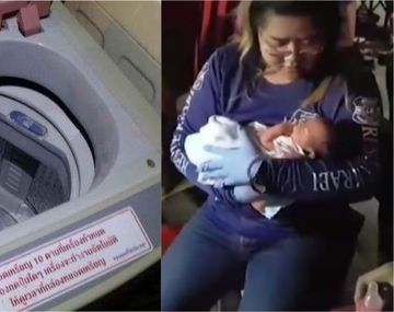 Abandonaron a un bebé adentro de un lavarropas