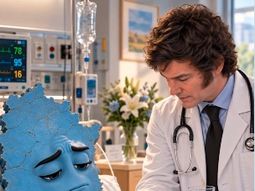 javier milei reposteo un video generado con ia que lo muestra como el medico que viene a salvar a la argentina