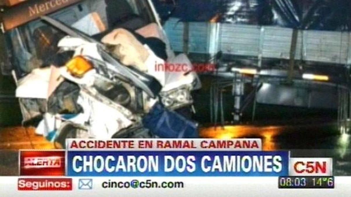 Corte total en la ruta 9 por un choque entre dos camiones
