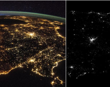 La NASA mostró cómo se vió desde el espacio el apagón histórico de España