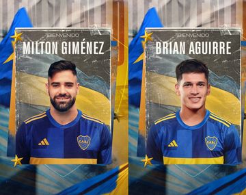 Boca presentó a Milton Giménez y a Brian Aguirre como nuevos refuerzos