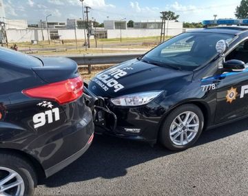 Choque en cadena de patrulleros inteligentes - Crédito:&nbsp;@JoseljuarezJOSE