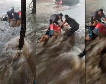 VIDEO: Impresionante rescate de una mujer arrastrada por las inundaciones en Tucumán