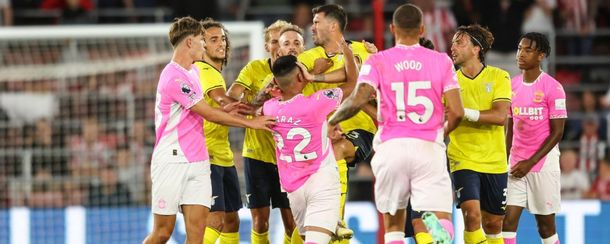 Charly Alcaraz terminó a las trompadas en un amistoso entre Southampton y Lazio