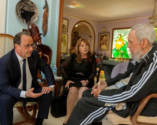 Mirá las fotos del encuentro entre Fidel Castro y el presidente de Francia