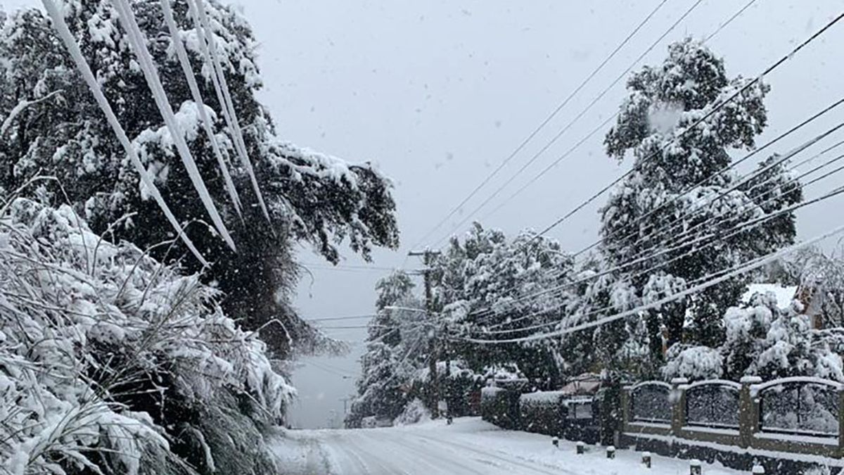 Alerta amarilla por fuertes nevadas en un destino turístico