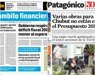 Tapas de diarios del viernes 22 de diciembre de 2017