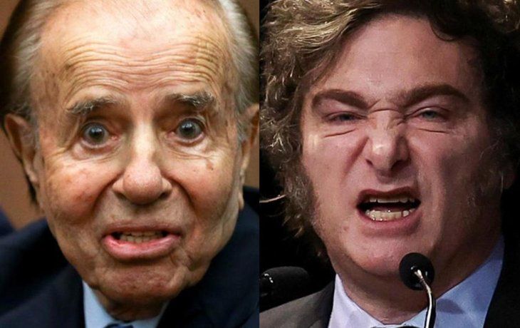 Tal para cual: Carlos Menem y Javier Milei.
