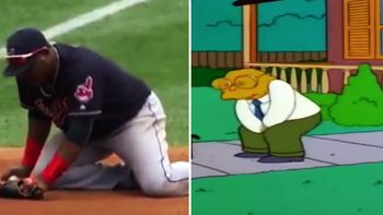 ¡la bola en la ingle! un capitulo de los simpsons, recreado en un partido de beisbol ¡la bola en la ingle! un capitulo de los simpsons, recreado en un partido de beisbol