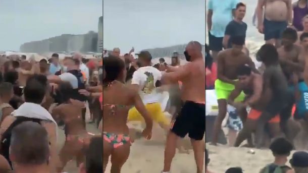 VIDEO: Batalla campal en una playa de Bélgica por turistas que incumplían las normas sanitarias