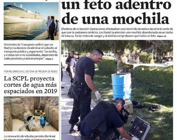 Tapas de diarios del sábado 29 de diciembre de 2018