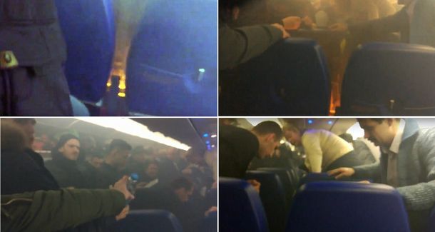 VIDEO: Un incendio dentro de un avión repleto de pasajeros desata el pánico en Rusia