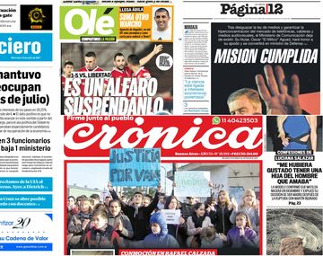 Tapas de diarios del miércoles 12 de julio de 2017