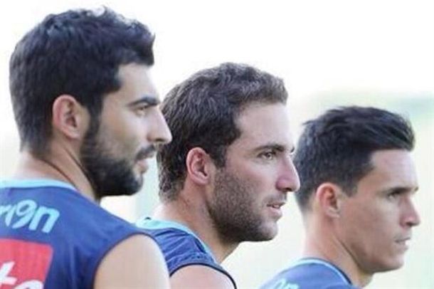 Gonzalo Higuaín tuvo su primer entrenamiento en el Napoli