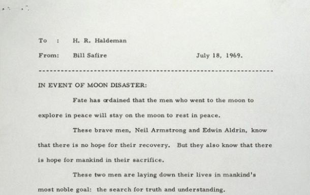 Difunden el discurso que tenía Nixon por si el viaje a la Luna fallaba