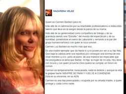 se amigaron nazarena velez y carmen barbieri se amigaron nazarena velez y carmen barbieri