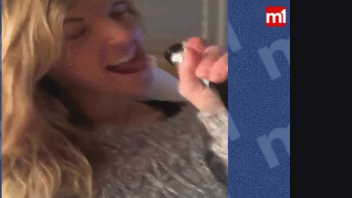 VIDEO: Se quiso hacer la sexy con una botella de champagne y cometió un  doloroso error