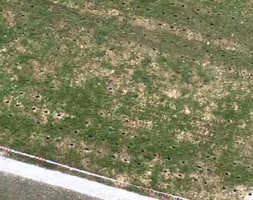 Así estuvo el campo de juego de La Bombonera en el Superclásico